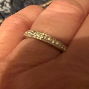 1 carat white gold diamond eternity band